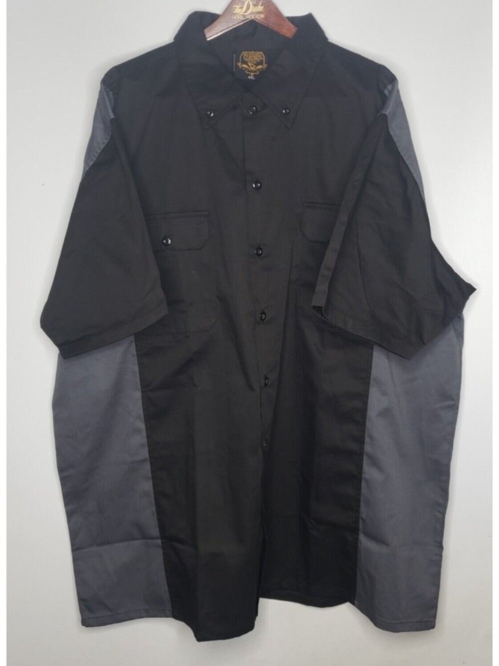 Milwaukee Leather Brand Men's 4XL Button Up Work Shirt Cotton Polyester Blend